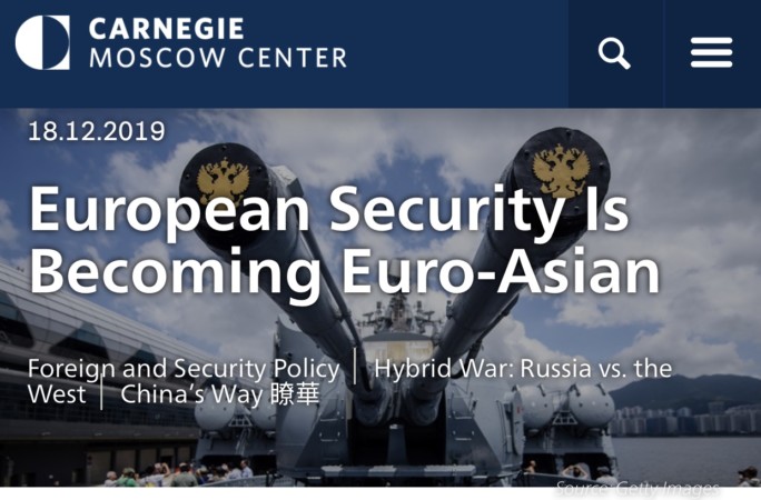 European Security Is Becoming Euro-Asian